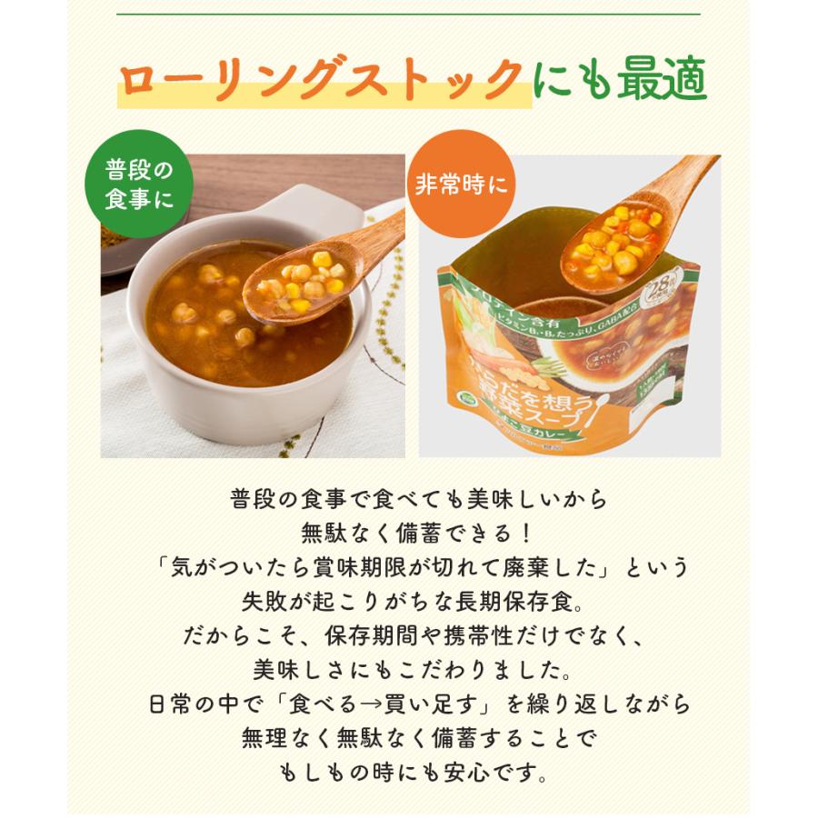 アルファー食品 野菜スープ 9袋 セット 水不要 調理不要 非常食 からだ