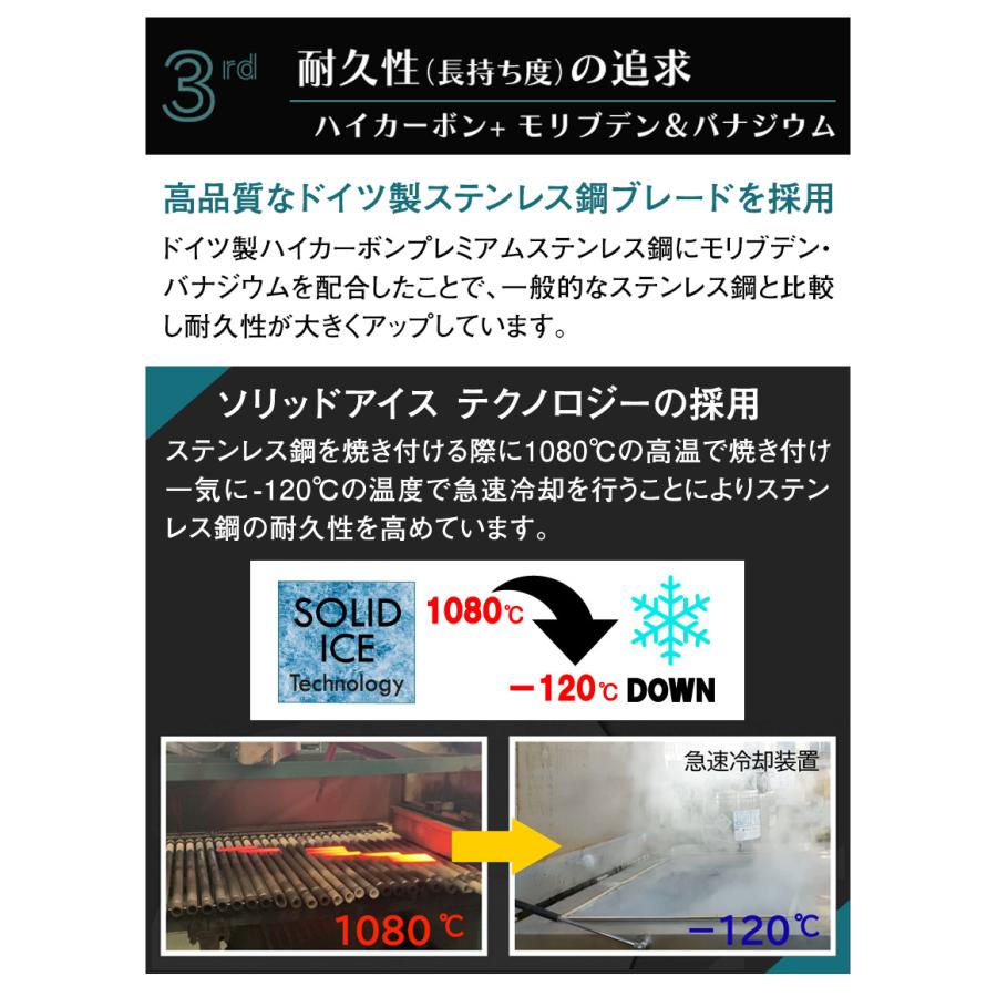 包丁 三徳 ナイフ SANTOKU 左右 兼用 左利き 食洗機 対応 ステンレス 一体型 よく切れる ビタクラフト ソリッドナイフ SOLID KNIFE | Vita Craft | 10