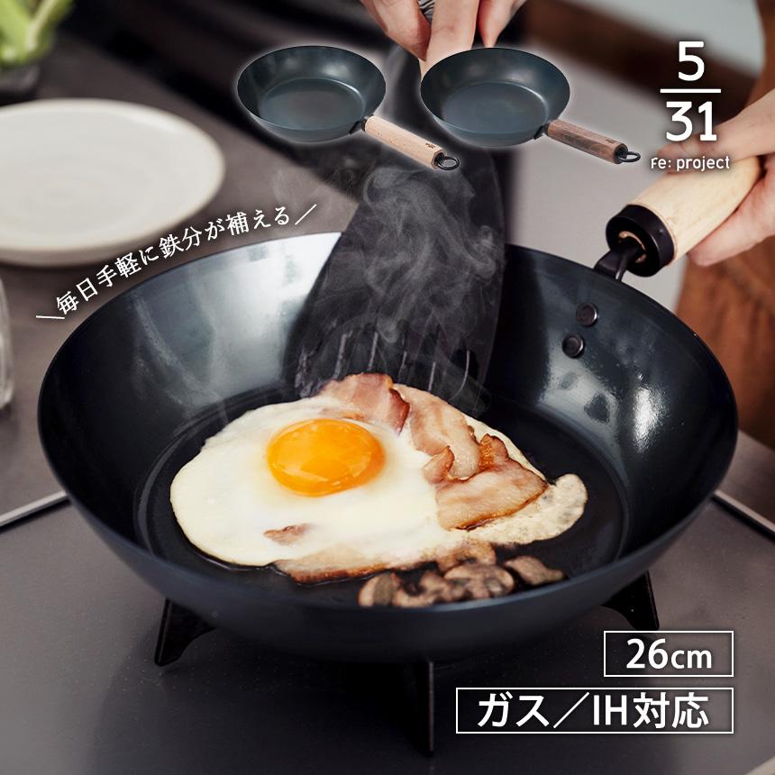 島本製作所 フライパン 34? IH対応 鉄 味一鉄 底厚 日本製 カンダ 鉄厚