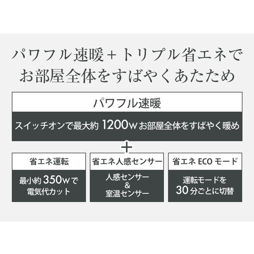 セラミックヒーター 静音 パネルヒーター SILENT HOT DC サイレント ホット DCモーター QS563 静音設計 就寝時 軽量 省エネ 静か クワッズ | QUADS | 05