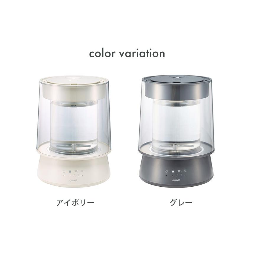 クワッズ　スチーム加湿器 ガラスポッド式 グラス QUADS グレー 楽天市場】QUADS クワッズ ガラススチーム加湿器 GLASS グラス QS549GY