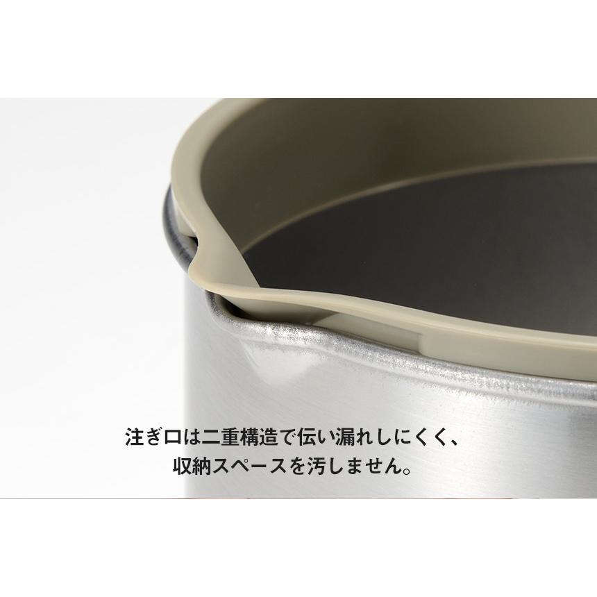 オイルポット ステンレス 小さめ ろ過パウダー式 油こし器 日本製 燕三条 コンパクト フィルター10枚付き 0.5L 揚げ油 天ぷら油 油保存 再利用 AUT1433 | オークス | 06