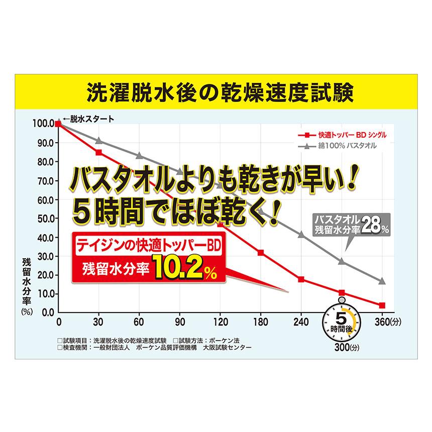 テイジン 防ダニ快適トッパーBD マットレストッパー 敷きパッド ベッドパッド 洗える 抗菌防臭 AIRVERTICAL 通気性 軽量 シングル セミダブル ダブル 敷布団 | TEIJIN | 07