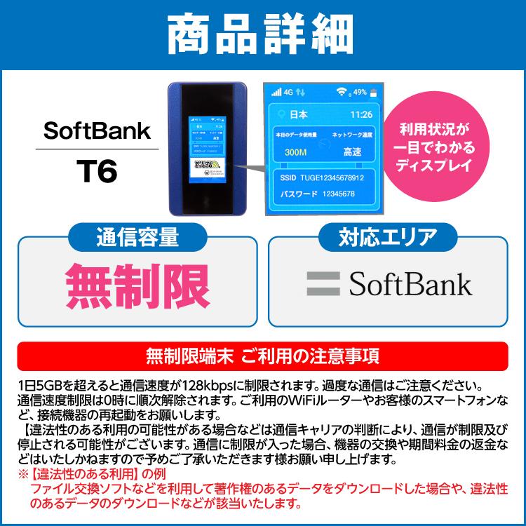 ポケットwifi レンタル 無制限 Wi Fi Wifiレンタル Wi Fiレンタル 90日 Softbank ソフトバンク T6 入院 テレワーク 在宅勤務 Wifiレンタルどっとこむpaypayモール店 通販 Paypayモール
