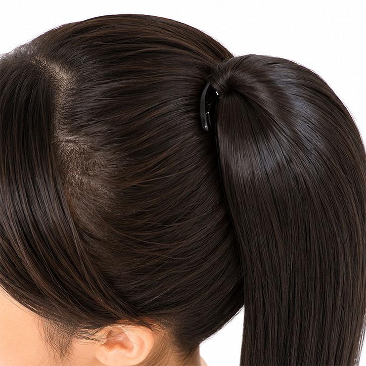 バンス クリップ ストレートポニーテールウィッグ ロング WIG エクステ