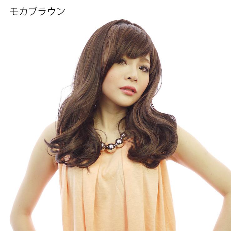 ウィッグ ゆる巻きハーフウィッグ ハーフウィッグ ミディアム カール  