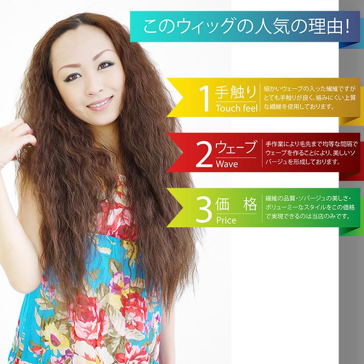 ウィッグ フラダンス フラソバージュハーフウィッグとケア用品のセット