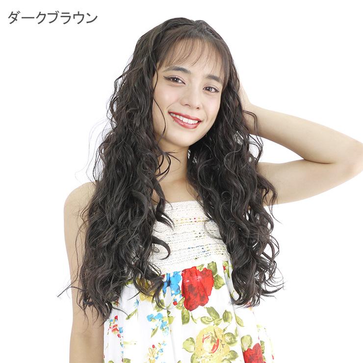 ウィッグ フラダンス なみなみロングハーフウィッグとケア用品のセット