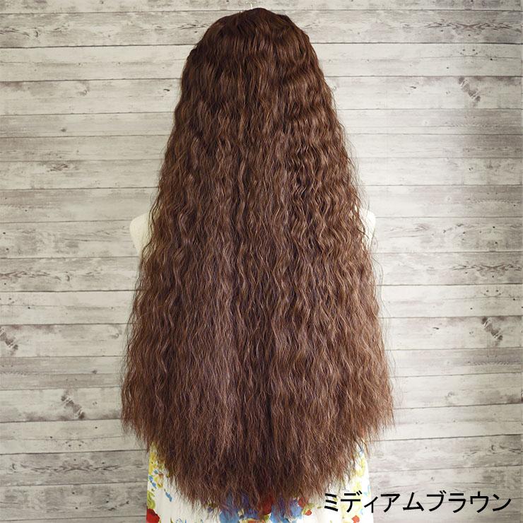 ウィッグ フラボリュームワッフルハーフウィッグ タヒチアン