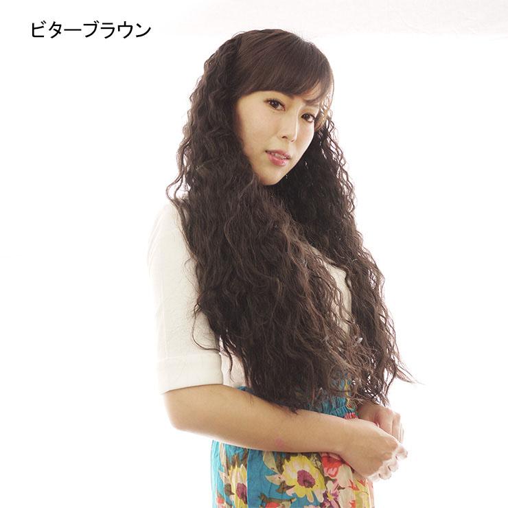 ウィッグ フラボリュームワッフルハーフウィッグ タヒチアン