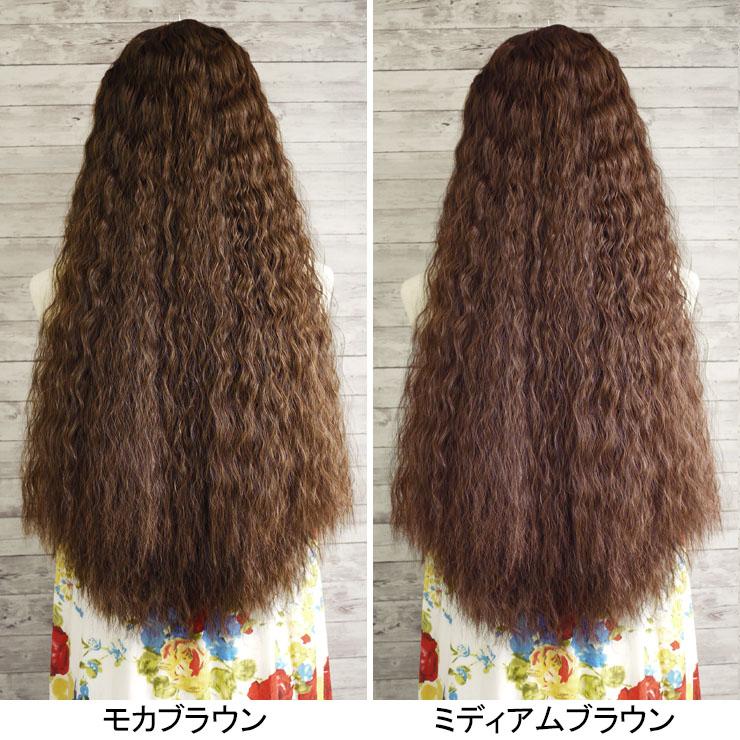 ウィッグ フラボリュームワッフルハーフウィッグ タヒチアン