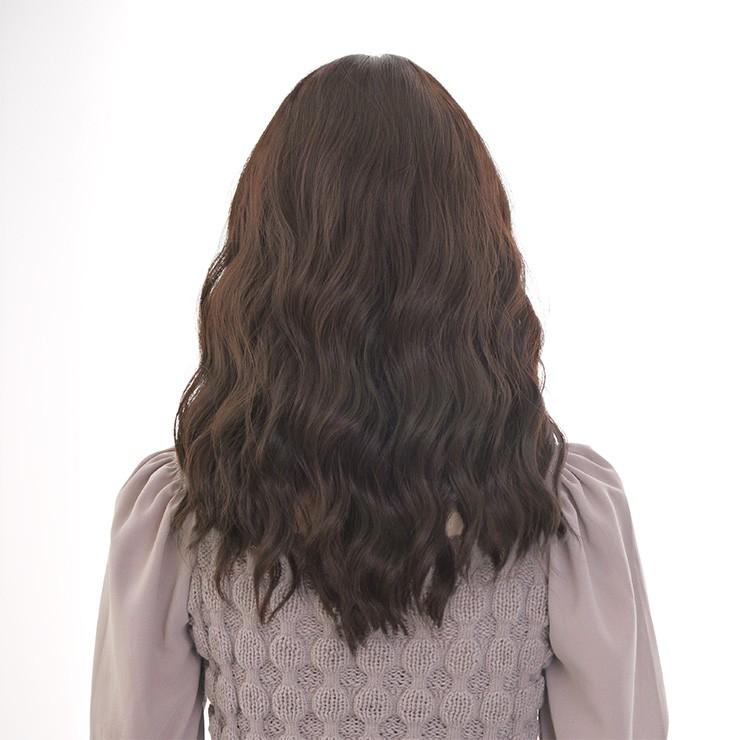 【未使用】ゆるウェーブ　ロングヘアピース　ブラウン フルウィッグ なみなみ ゆるウェーブミディアムウィッグ レディース