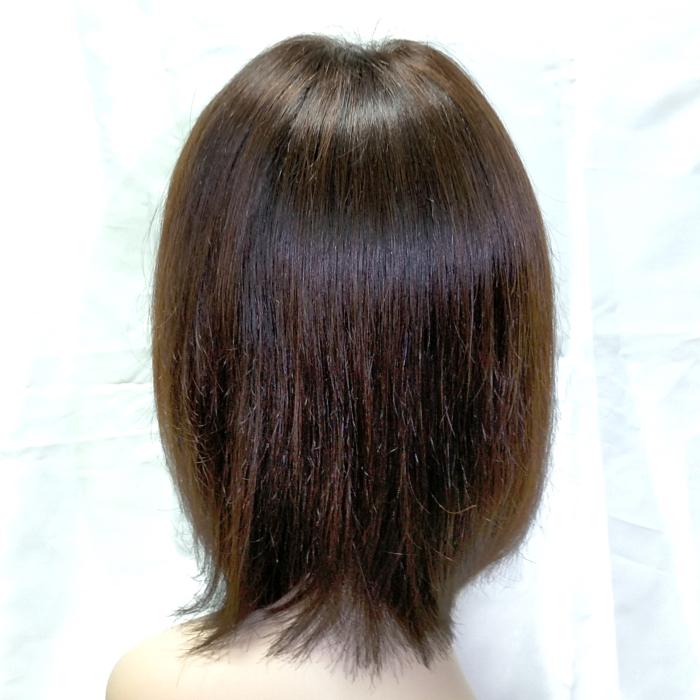 レディースヘアケア 人毛100％ シャギーボブ25 フロントレース 固定用バンド付属