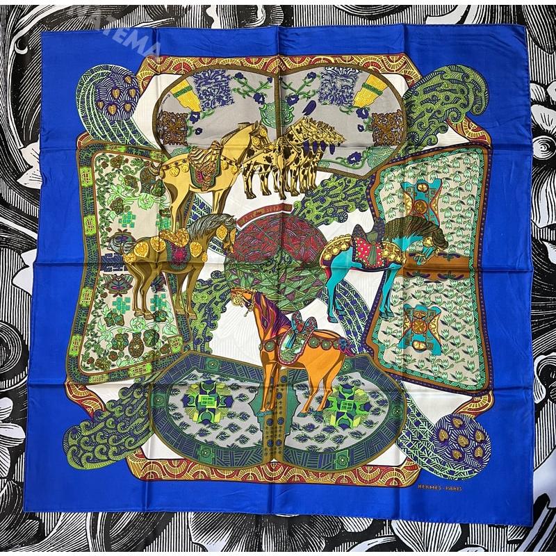 HERMES エルメス スカーフ 90 カレ ART des STEPPES ステップ