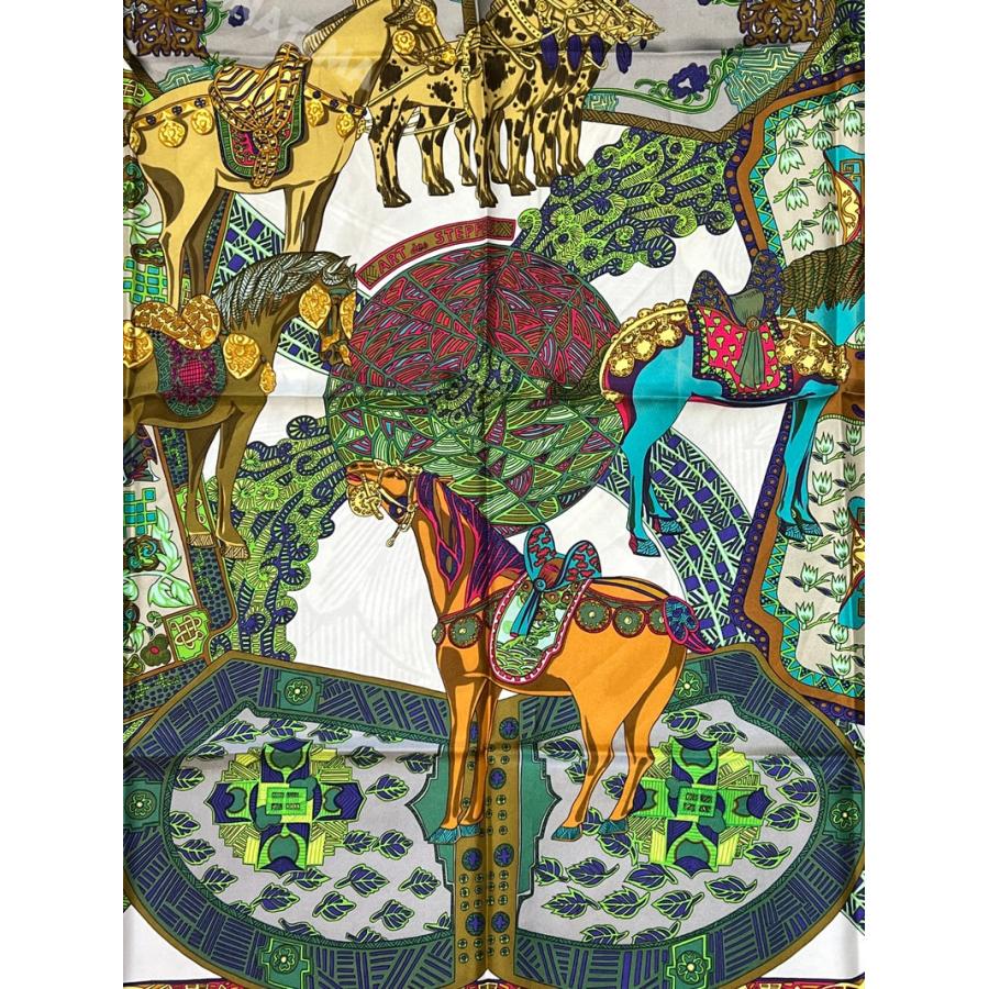 HERMES エルメス スカーフ 90 カレ ART des STEPPES ステップ HERMES エルメス スカーフ 90 カレ ART des STEPPES ステップ