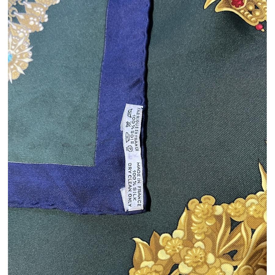 HERMES 中古 エルメス スカーフ 90 カレ KOSMIMA 宇宙 緑 HERMES 中古 エルメス スカーフ 90 カレ KOSMIMA 宇宙 緑