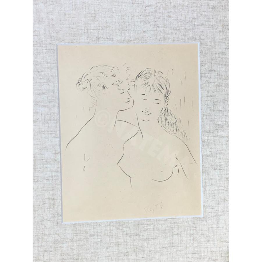 中古 Marcel Vertes マルセル・ヴェルテス リトグラフ オリジナル 版画 骨董 アンティーク ヴィンテージの画像