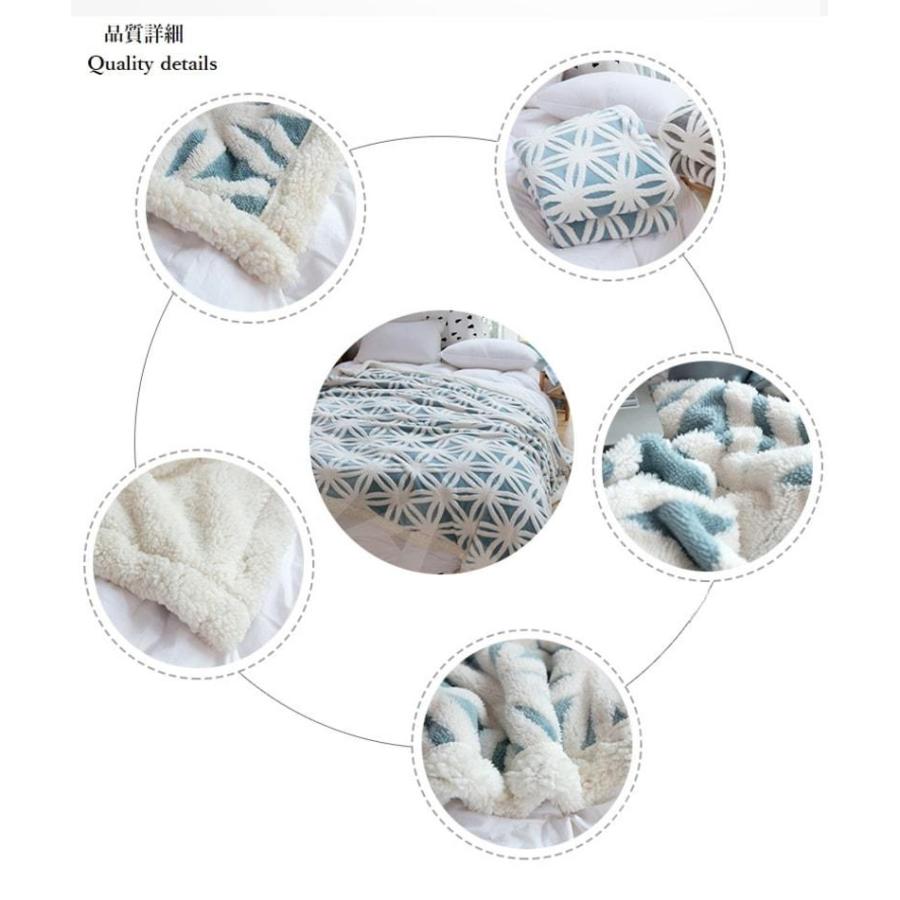 フワモコ　ブランケット＆ダイカットクッション（フワワ）セット ブランケット 毛布 おしゃれ ダブルサイズ 160cmX210cm ふわふわ