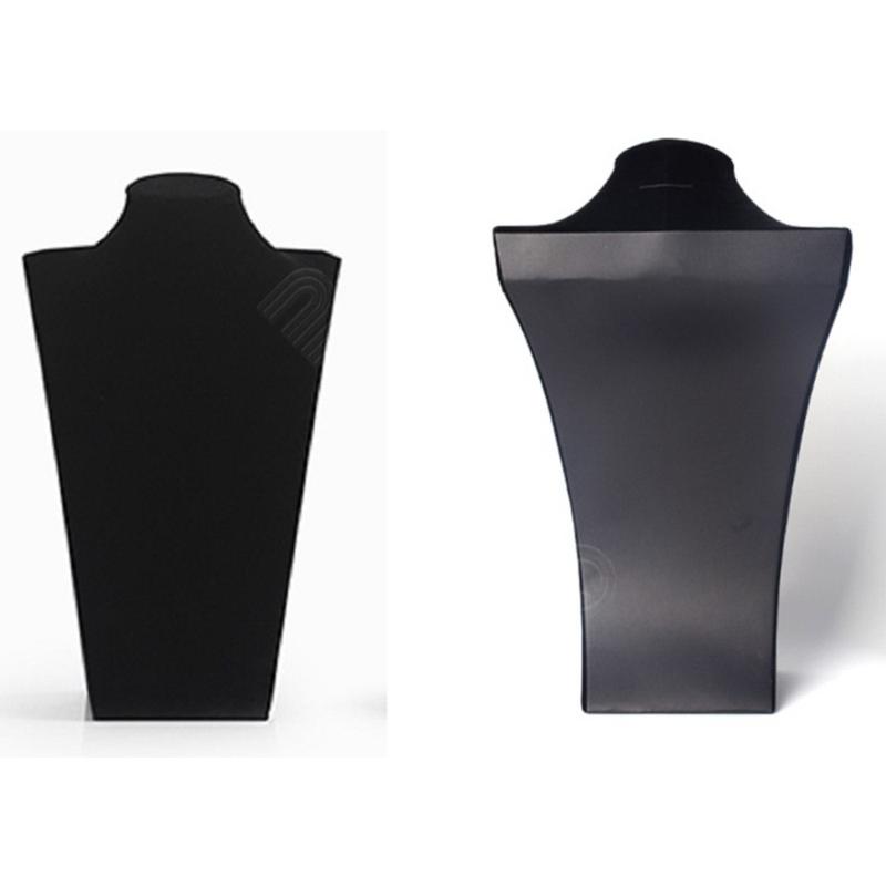 トルソー［美品］ ネックレストルソー 25cm ブラック・グレー 黒・灰 ベルベット調