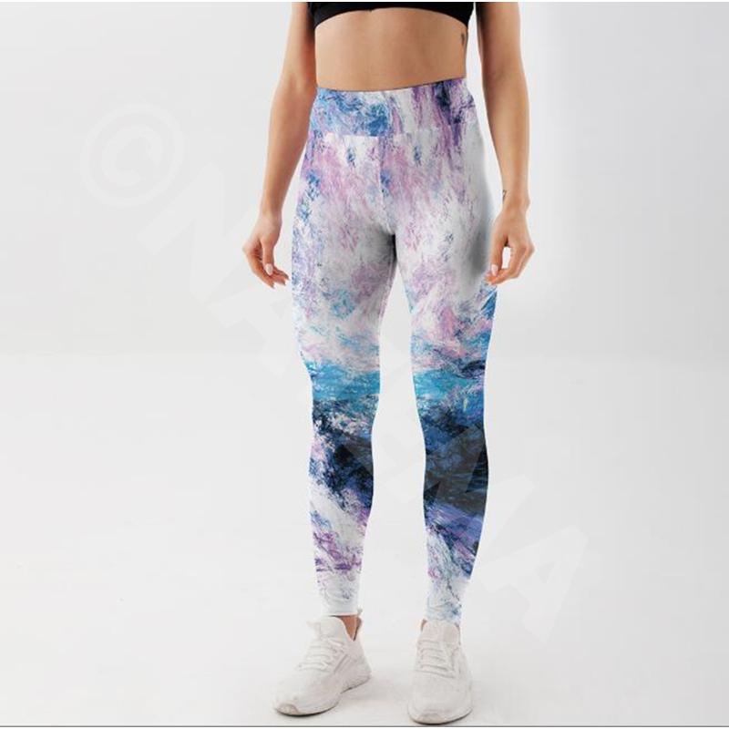 ミントグリーンとグレーのグラデーション スパッツ ミントグリーンと