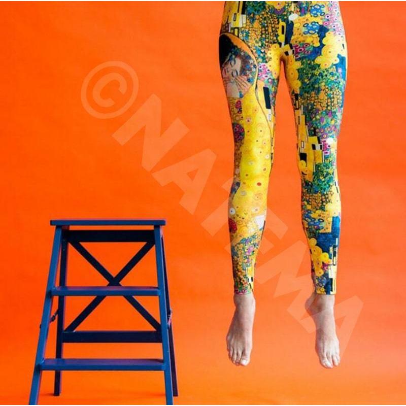 レギンス クリムトヒエロニムス アート 絵画 目玉 太陽 瞑想 幾何学