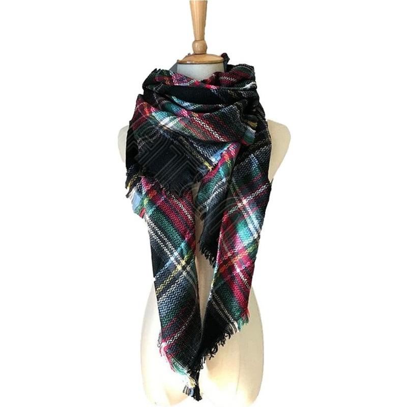 タータンチェック マドラス トライアングル 柄 三角 マフラー ストール