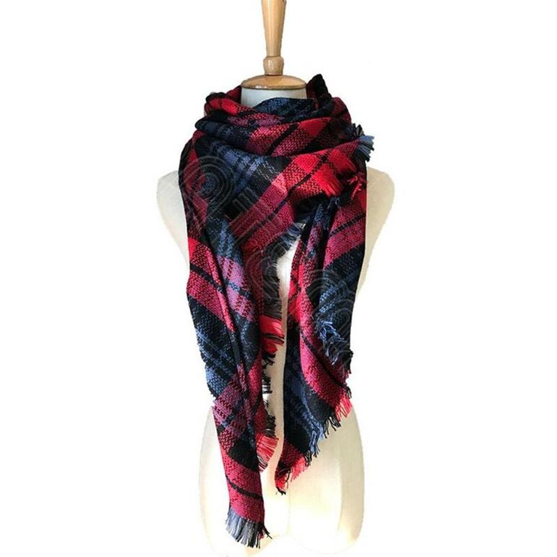 タータンチェック マドラス トライアングル 柄 三角 マフラー ストール