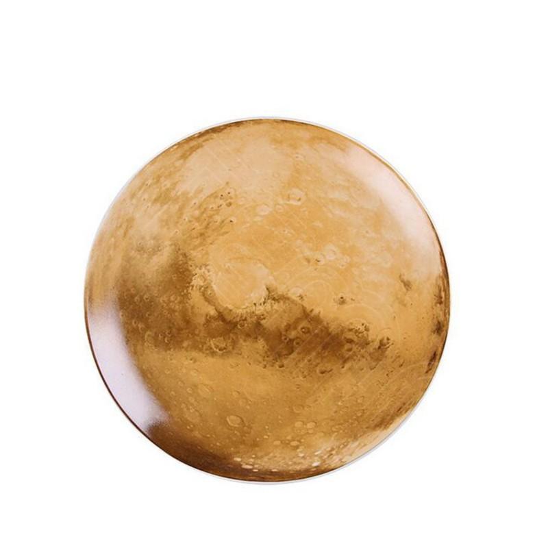 太陽系 惑星 地球 月 プレート 皿 陶器 セラミック 壁掛け 金具セット