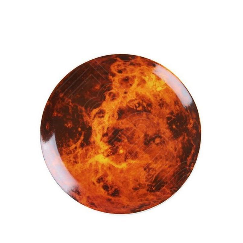 太陽系 惑星 地球 月 プレート 皿 陶器 セラミック 壁掛け 金具セット