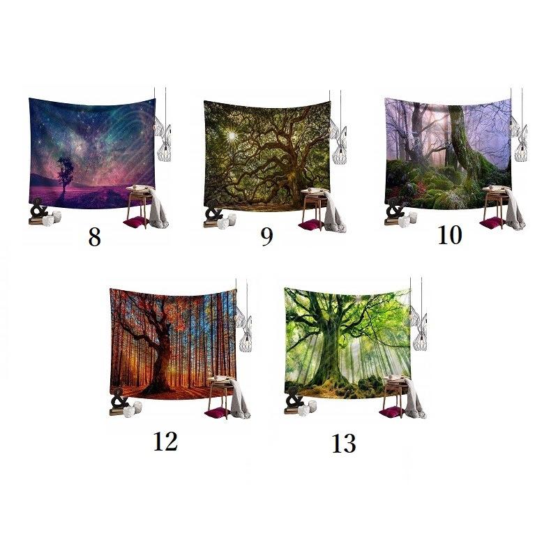 神秘の自然 お部屋で森林浴 山 3Dグラフィックタペストリー アート