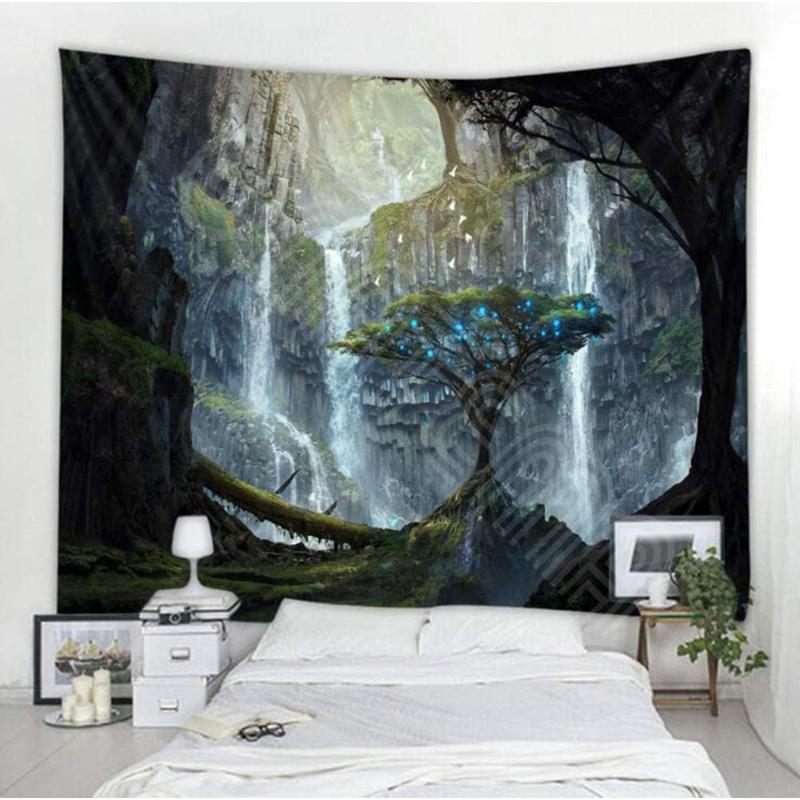 大樹 森林 ファンタジー マナ 幻想的 3dグラフィックタペストリー アート 150cmx130cm 店舗用アートマルチカバー ウォールアート オシャレ 布 店舗 什器 Wigggy Wigggy 通販 Yahoo ショッピング