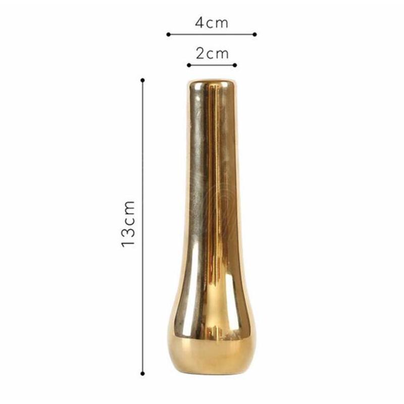 真鍮色 シャビー 金色 ゴールド 陶器 一輪挿し 3個セット フラワー