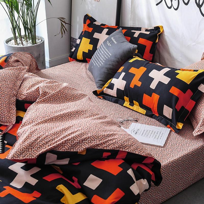 ダブルサイズ シーツセット 布団カバー 枕カバー 4点セット 北欧