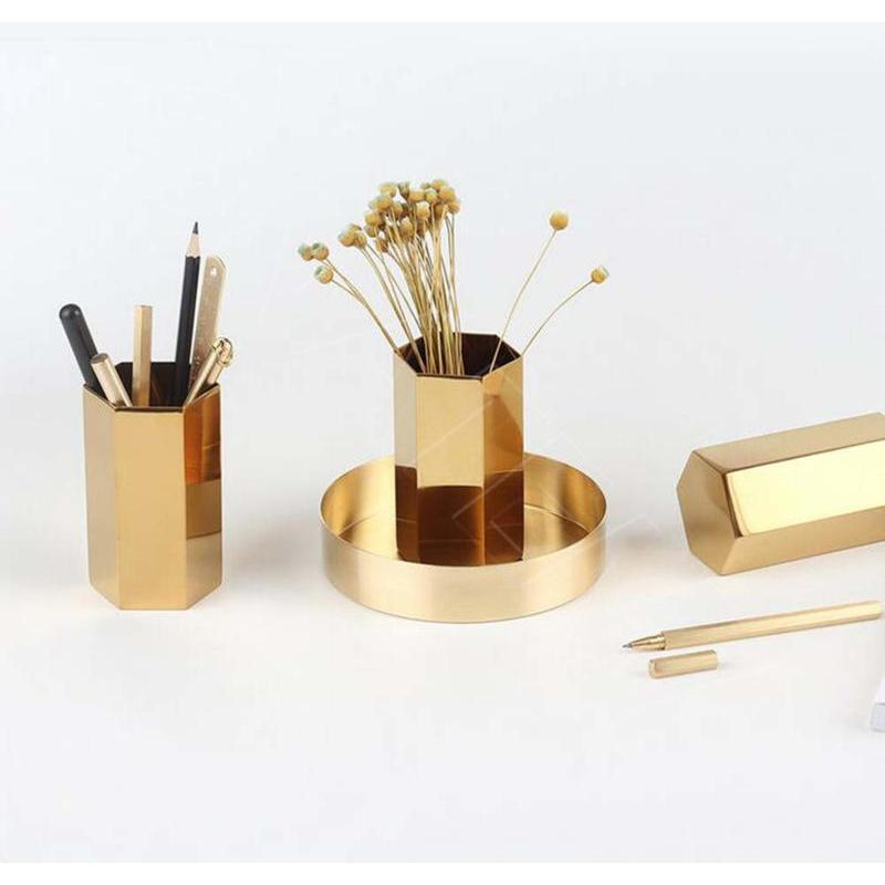 ゴールドペン立て 楽天市場】ペン立て ゴールドの通販