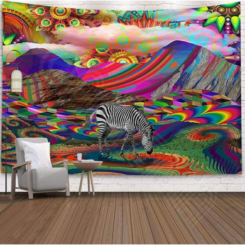 タペストリー 大判 大きい 目隠し サイケデリック 瞑想 キノコ LSD