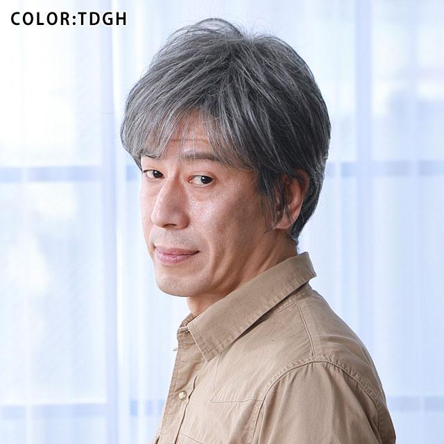【人工頭皮がついてリニューアル】ウィッグ ショート 「ミニマムショート」 白髪混じり シニア フルウィッグ レディース A-111 黒髪 グレーの画像