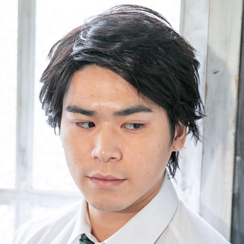 ウィッグ メンズ 606 男性用かつら 黒 スタイリングショート ブラック アノザラメ 黒髪 男性 カツラ FW-M02-BL 送料無料の画像
