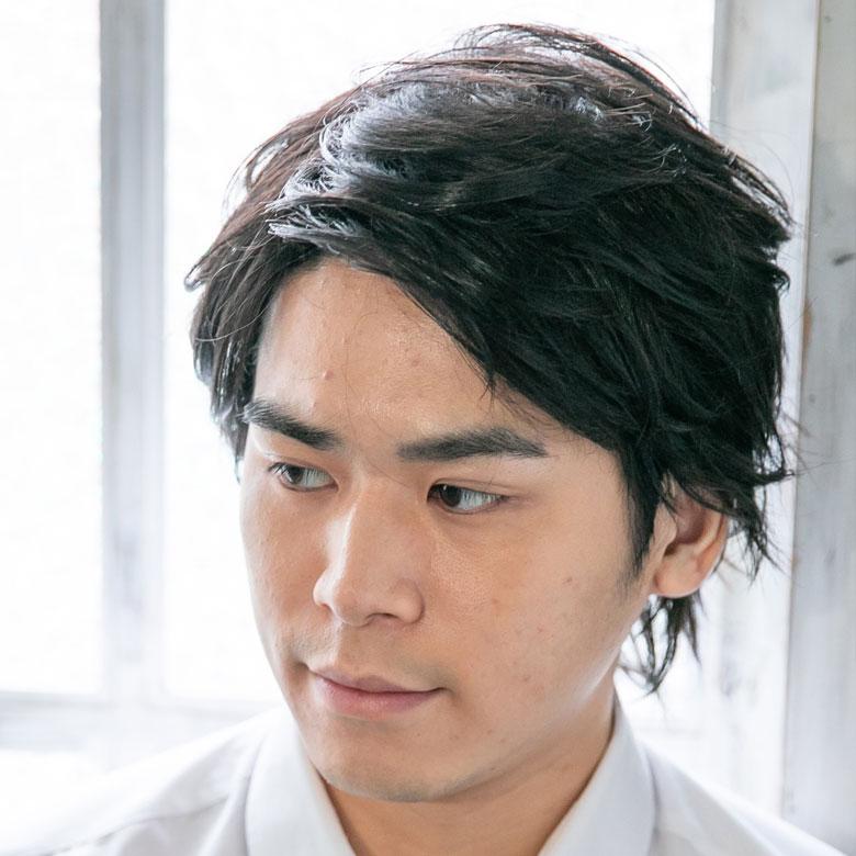 ウィッグ メンズ 606 男性用かつら 黒 スタイリングショート ブラック アノザラメ 黒髪 男性 カツラ FW-M02-BL 送料無料の画像