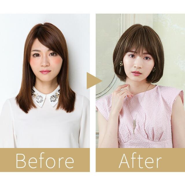 医療用 ウィッグ 人毛 ミックス フルウィッグ オール 総手植え 白髪