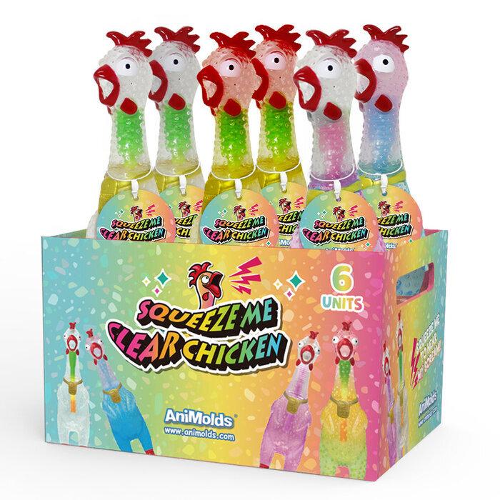 みーさんスクイーズ新品 スクイーズ・ミー・クリア・チキン 4色アソート Animolds Squeeze Me