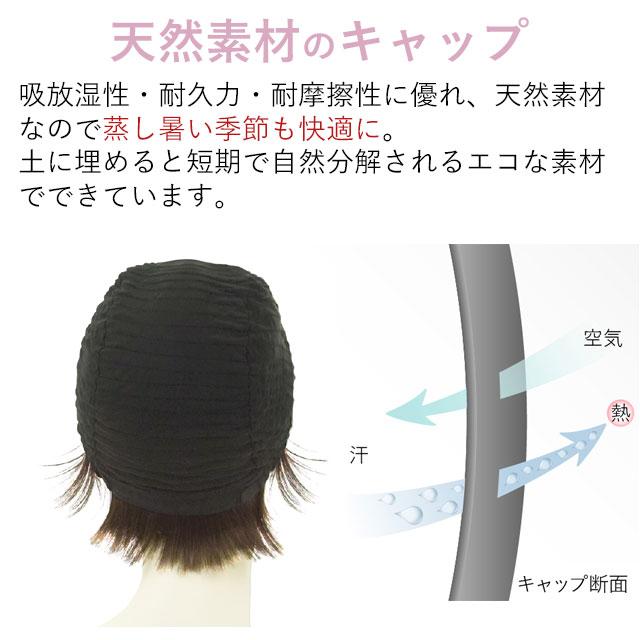 【新色発売】医療用ウィッグ 帽子ウィッグ ラウンドマッシュ 医療用かつら プリシラ BO-05 帽子ウィッグリラックス かぶるだけの画像