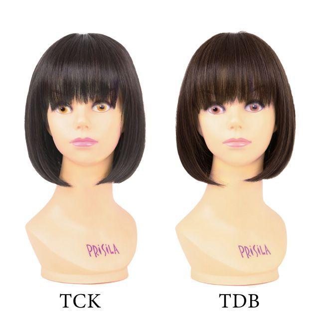 ウィッグ フルウィッグ プリシラ BO-10 ウィッグ 子供用にも お子様用医療ウィッグとしても 帽子ウィッグフィット ボブ 医療用 送料無料の画像