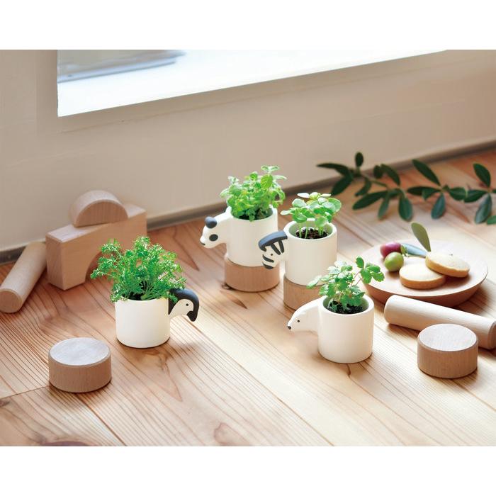 聖新陶芸 モノクロアニマル シロクマ ワイルドストロベリー GD-100703