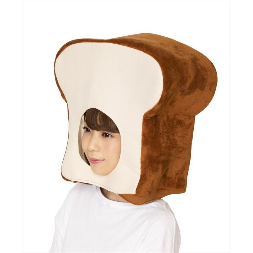 かぶりもん 食パンのかぶりもの マスク コスプレ おもしろキャップ 帽子 被り物 コスプレ 仮装 イベント 舞台|wigland|06