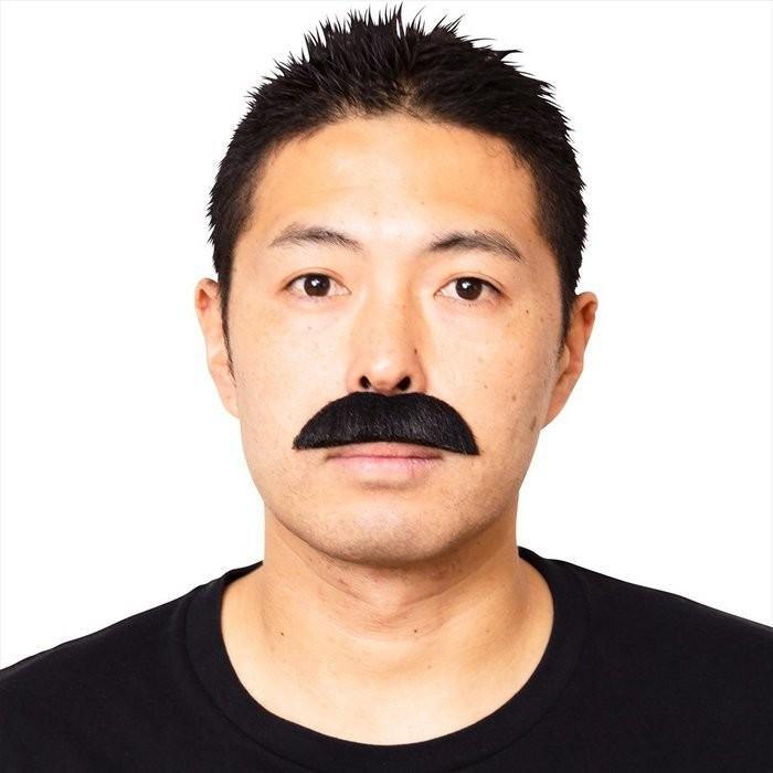 宴会の達人 文豪のひげ 黒 変装 おもしろグッズ おもしろ雑貨 夏目漱石 野口英世|wigland|05