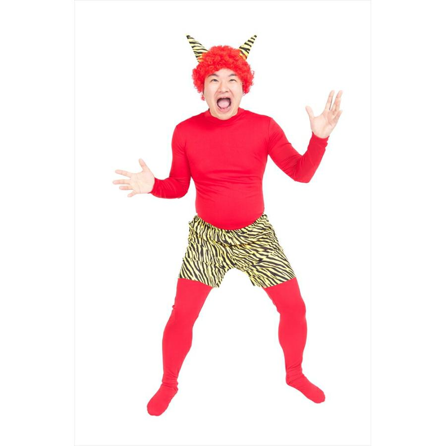 赤鬼 衣装 赤鬼青鬼 お面 赤鬼コスプレ 節分衣装 スーパー赤鬼セット