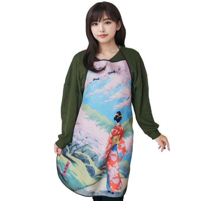 １２号　人形袷着物付け比翼仕立て・エプロン&ボンネットセット エプロン 里山着物美人 和柄 和もの 日本土産 : ウィッグランド - 通販
