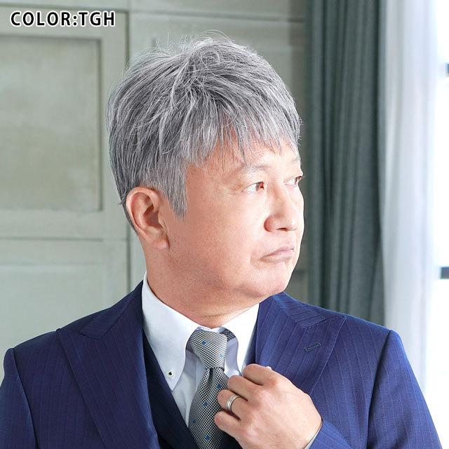 男性 かつら ウィッグ 部分 増毛 白髪 カツラ 薄毛 円形脱毛症 男性用 五分ウィッグ ボリュームショート メンズウィッグ プリシラ（GB-23）の画像