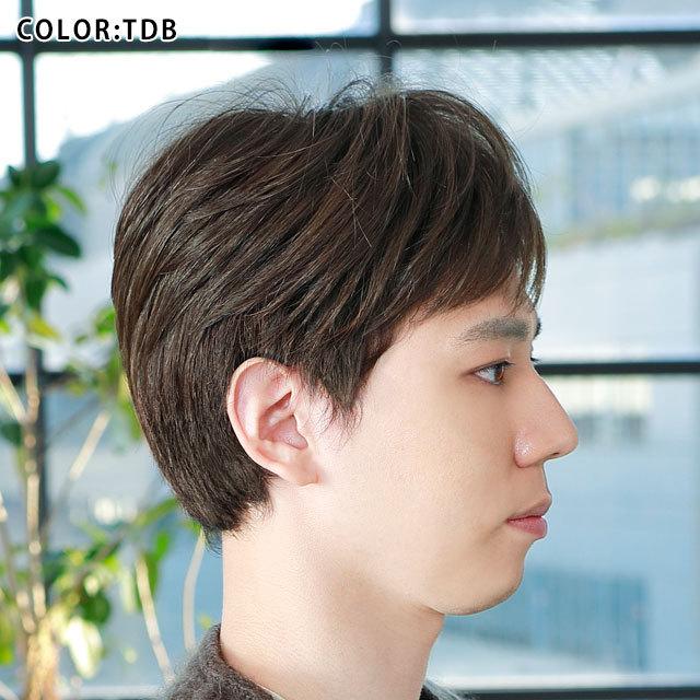 かつら ウィッグ 部分 男性用 頭頂部 薄毛 円形脱毛症 隠す メンズ 白髪 五分ウィッグ ミディアムショート プリシラ（GB-24）の画像