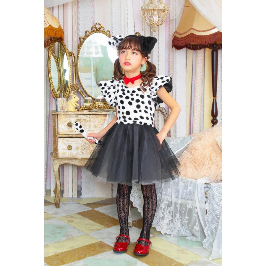 HW プティダルメシアン キッズ 100 ハロウィン 女の子 ガールズ 仮装 『▲オーダーページ』 ダルメシアンスカート ダルメシアンズボン 子供服 コスプレ